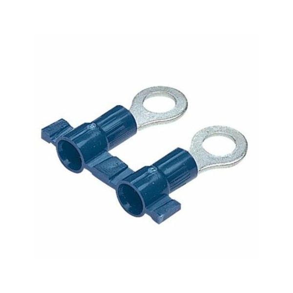 Ring Terminal, 5/16 in Stud Size, 14 AWG, 600 V, Vinyl Insulated, Blue, Crimp Termination Only